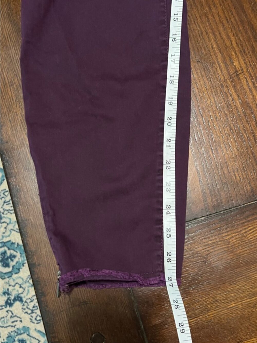 Lane Bryant Purple High Rise Chino Pants Zip Ankle Skinny Slim Stretch 16 - Picture 8 of 8